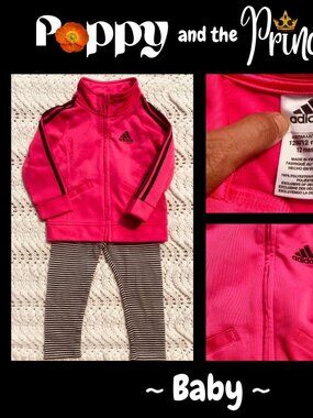 Adidas Pink Track Jacket & Harry Potter Leggings (12-18M) - By Poppy & Princess